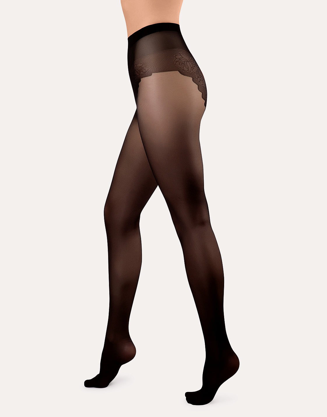 Прозрачные колготки с плавками бикини из искусственного кружева, размер 40