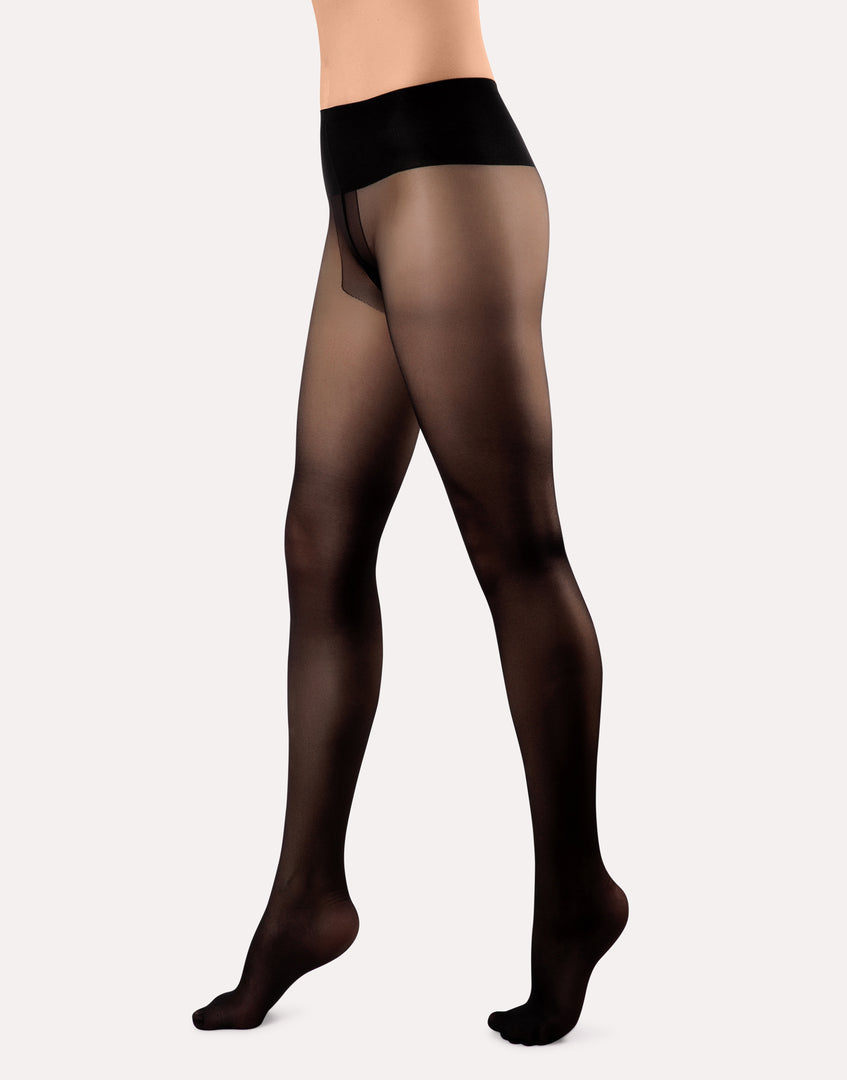 Прозрачные колготки с заниженной талией, размер 40