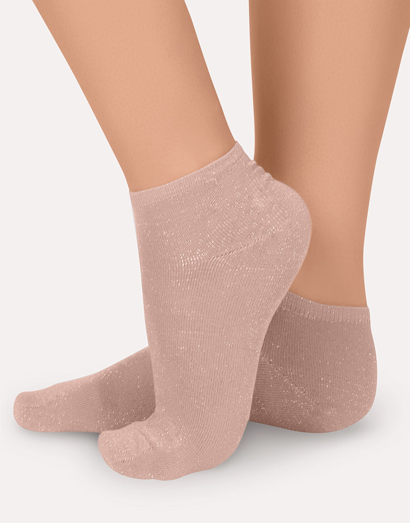 IBD731011 Блестящие хлопковые короткие носки