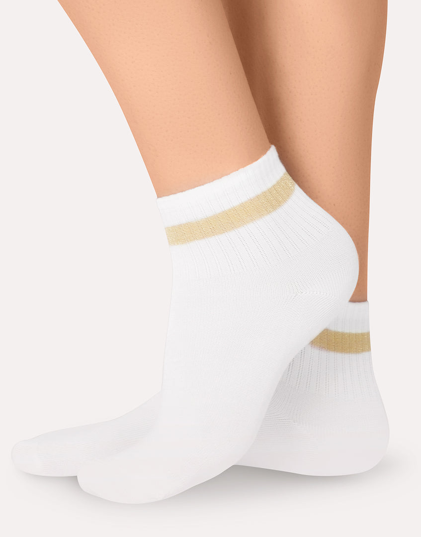 Хлопковые носки с блестящей полоской IBD733015