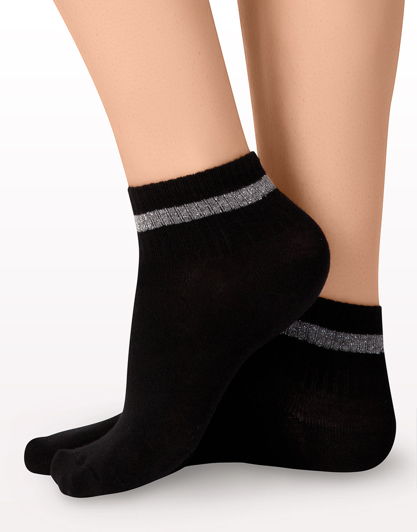 Хлопковые носки с блестящей полоской IBD733015