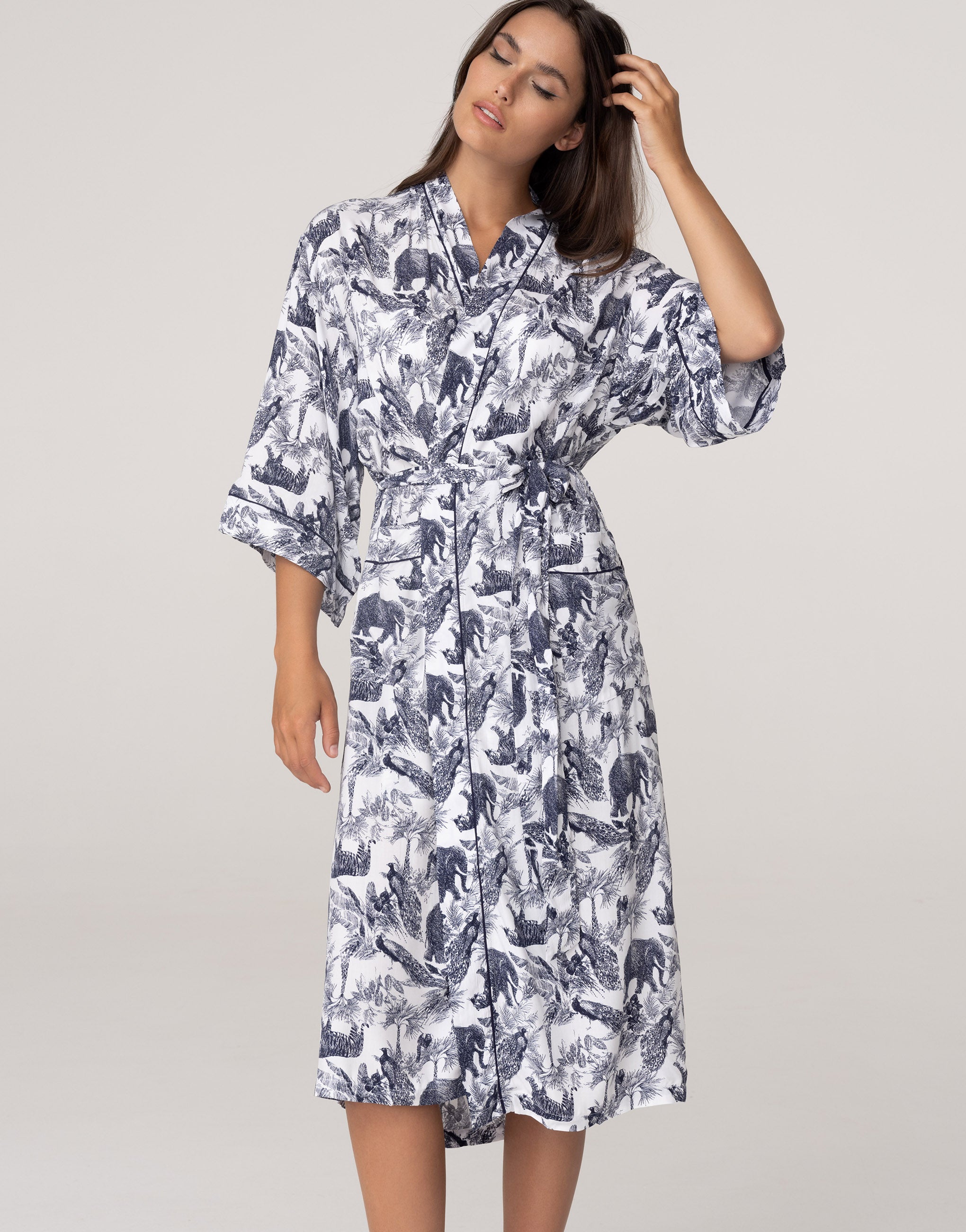 PD856 Халат с рукавами три четверти