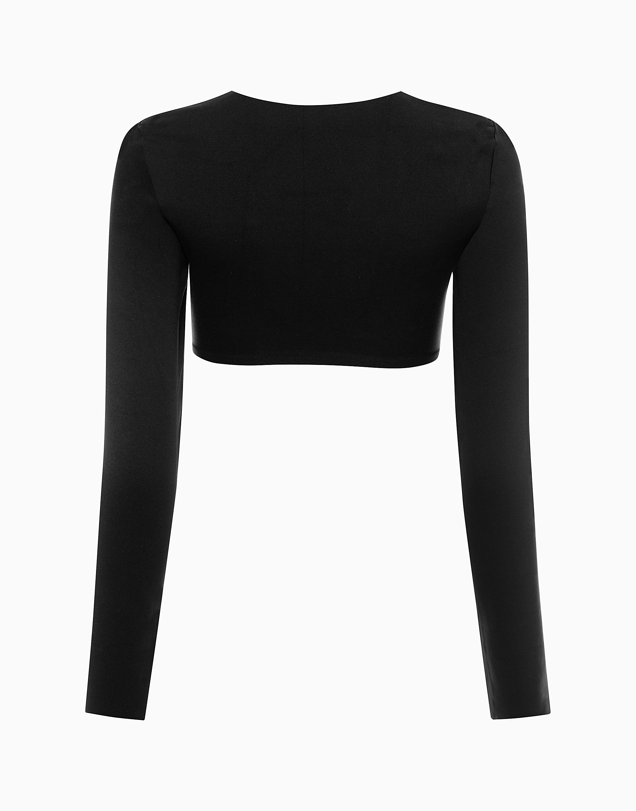 Укороченный топ с длинными рукавами CD479