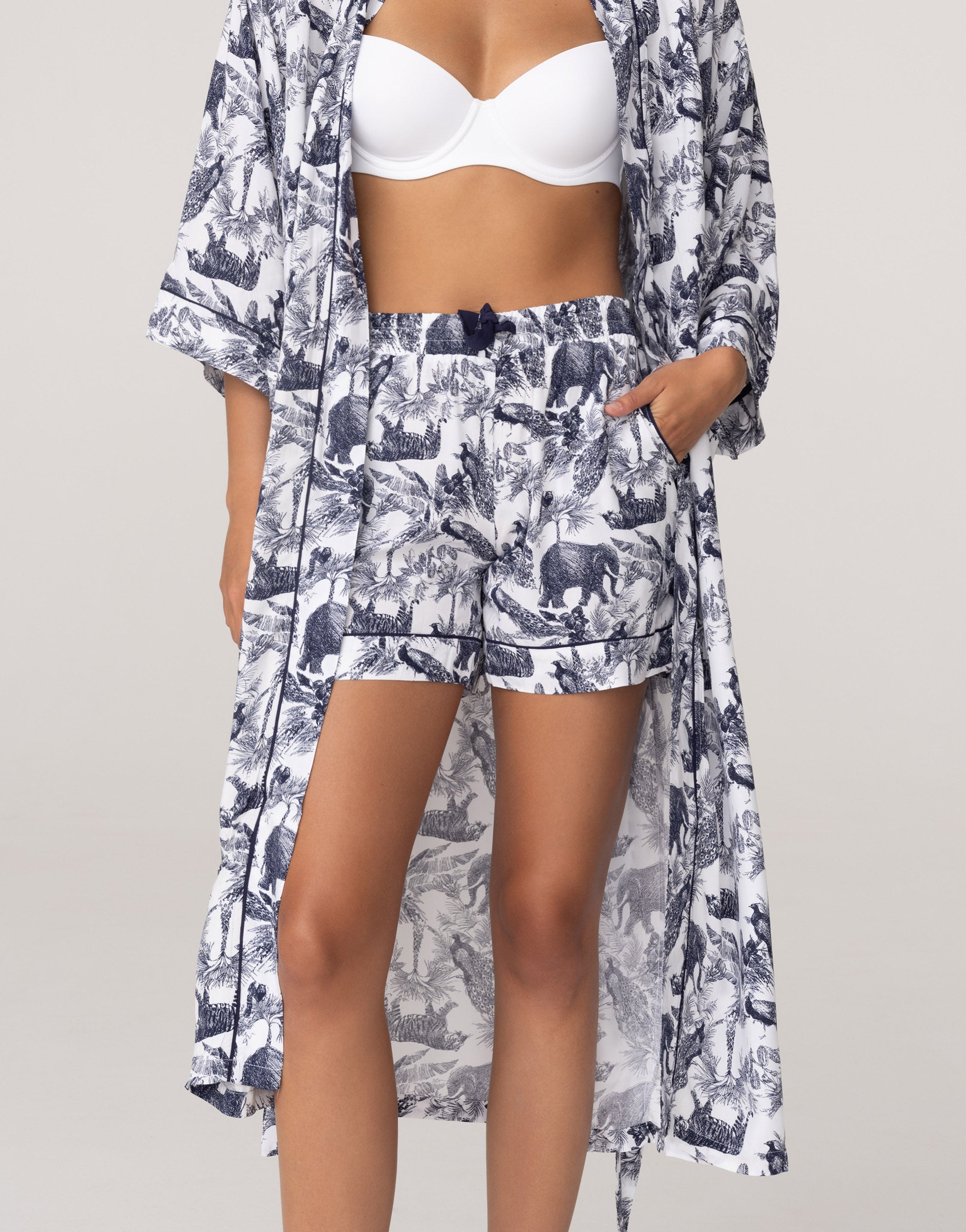 PD856 Халат с рукавами три четверти