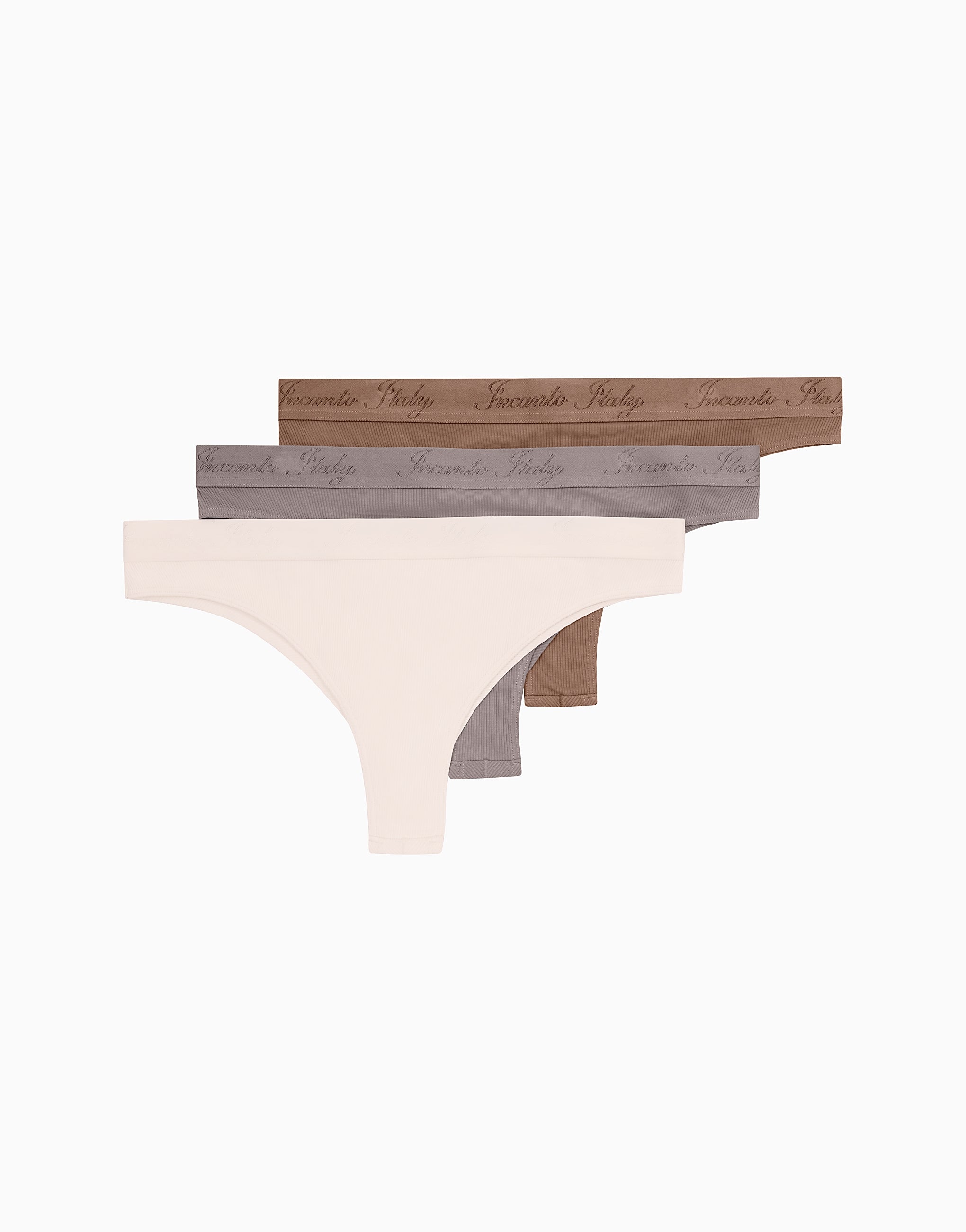 Комплект из 3 бразильярдных трусиков со средней посадкой MD932